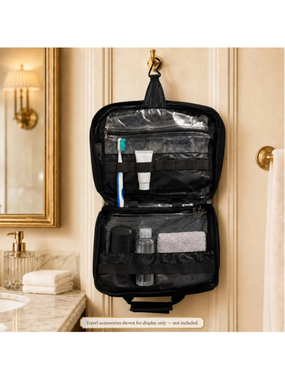 Unbranded Hanging Travel Toiletry Organizer, One Size, Black